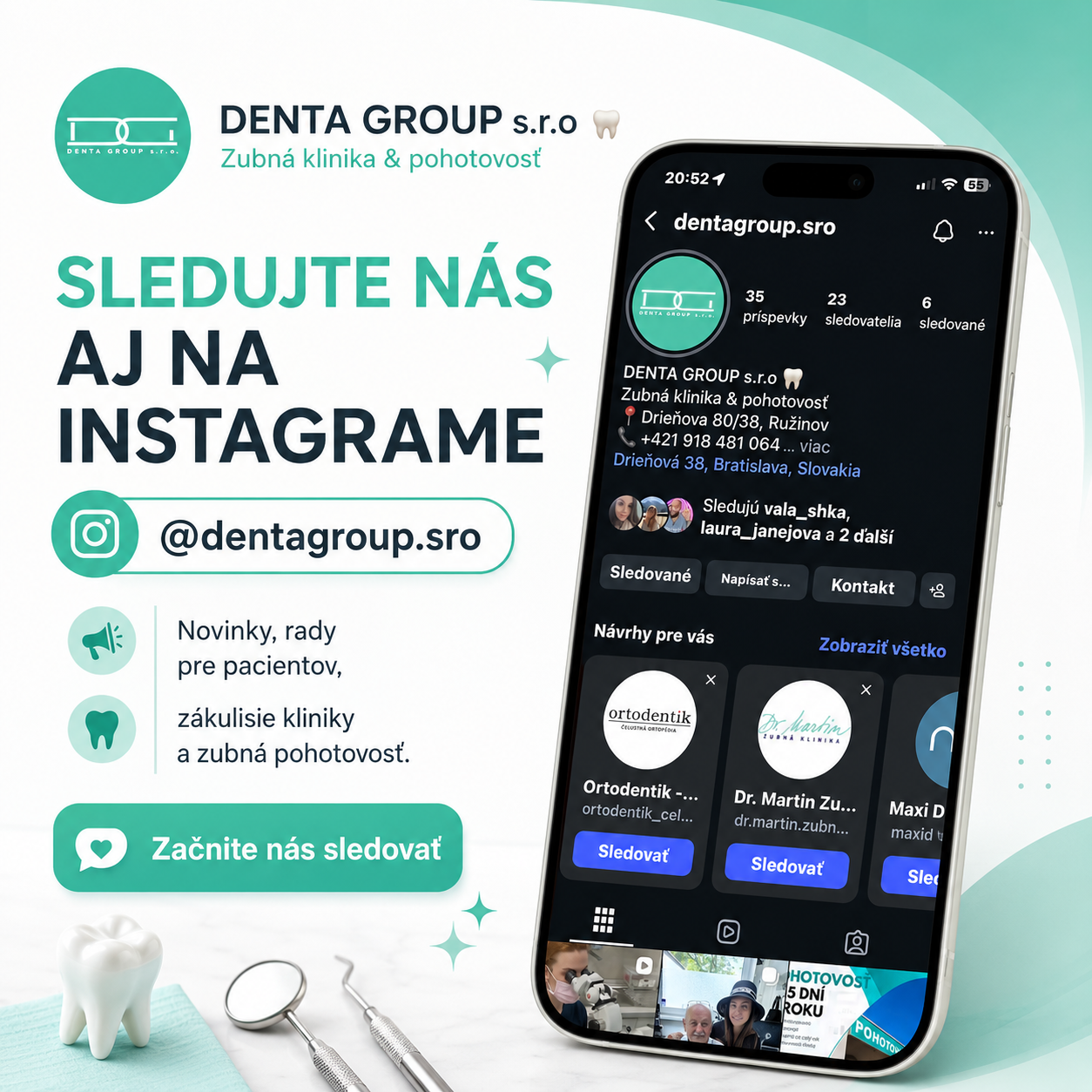 Dentagroup na sociálnych sieťach